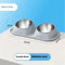 Stainless Steel Double Pet Bowl With NonSlip Elevated Neck Protection Design 12