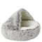 Soft Plush Covered Cat Bed Warm Round Sleeping Cave For Cats Small Dogs 4