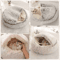 Soft Plush Covered Cat Bed Warm Round Sleeping Cave For Cats Small Dogs 7