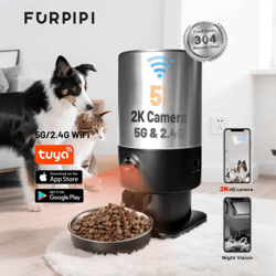furpipi smart 5l automatic cat feeder with hd camera & app control