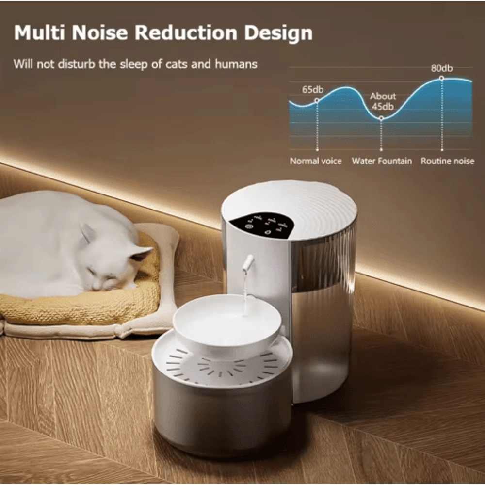 PureFlow SelfCleaning Pet Water Dispenser With Clean Dirty Water Separation 6