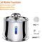 ClearFlow Stainless Steel Pet Water Fountain With Motion Sensor Quiet Filtration 0