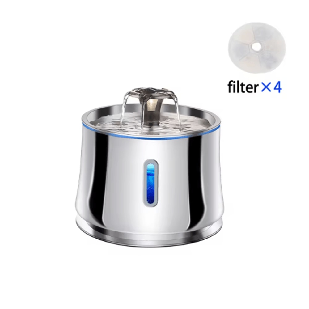 ClearFlow Stainless Steel Pet Water Fountain With Motion Sensor Quiet Filtration 2