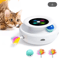 PlayPounce 2in1 Smart Interactive Cat Toy With Automatic Feather Rolling Ball 1