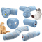 3Way Foldable Cat Tunnel Toy Interactive Peek Hole Play Tube For Cats 0