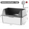 Stainless Steel HighSided Cat Litter Box With Lid Scoop LeakProof Large Cat Toilet 2