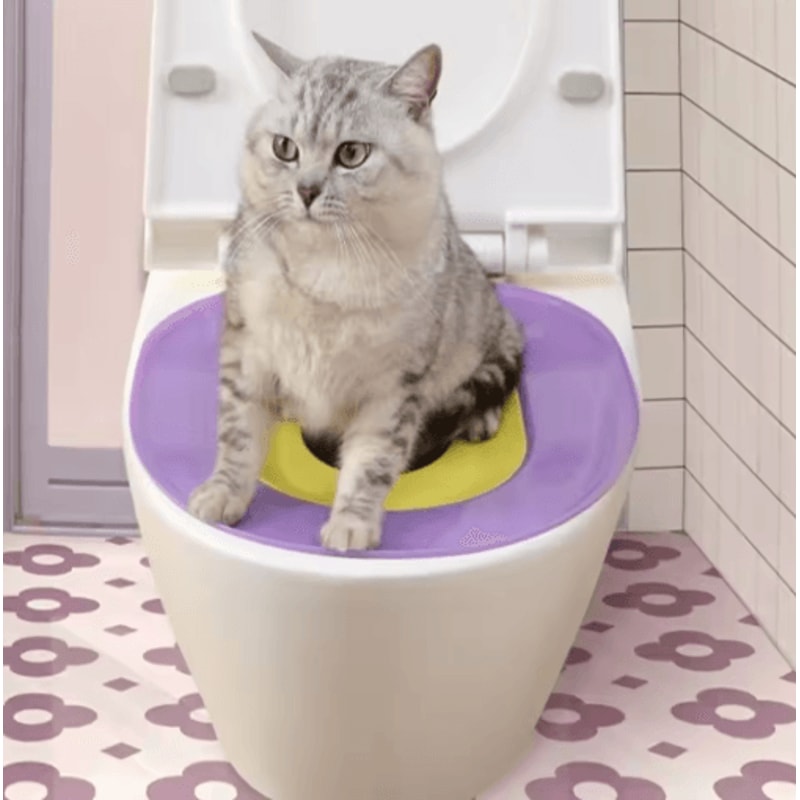 Portable Washable Cat Travel Toilet NonSlip Reusable Pet Litter Box 2