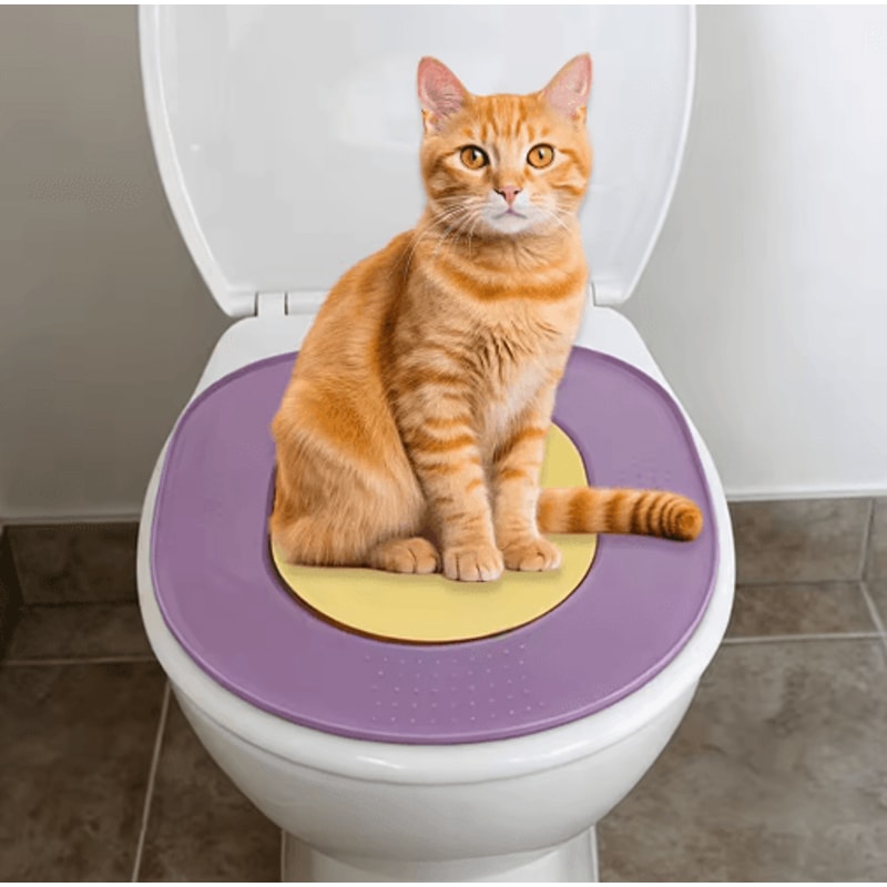 Portable Washable Cat Travel Toilet NonSlip Reusable Pet Litter Box 4