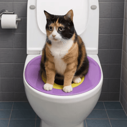 portable washable cat travel toilet – non-slip reusable pet litter box