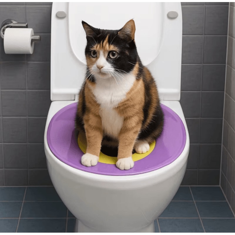Portable Washable Cat Travel Toilet NonSlip Reusable Pet Litter Box 0