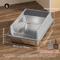 Stainless Steel SemiEnclosed Cat Litter Box LeakProof Large Cat Toilet With Lid 1