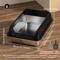 Stainless Steel SemiEnclosed Cat Litter Box LeakProof Large Cat Toilet With Lid 3