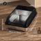 Stainless Steel SemiEnclosed Cat Litter Box LeakProof Large Cat Toilet With Lid 12