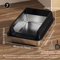Stainless Steel SemiEnclosed Cat Litter Box LeakProof Large Cat Toilet With Lid 12
