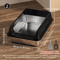 Stainless Steel SemiEnclosed Cat Litter Box LeakProof Large Cat Toilet With Lid 13