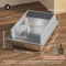 Stainless Steel SemiEnclosed Cat Litter Box LeakProof Large Cat Toilet With Lid 5