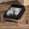 Stainless Steel SemiEnclosed Cat Litter Box LeakProof Large Cat Toilet With Lid 8