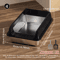 Stainless Steel SemiEnclosed Cat Litter Box LeakProof Large Cat Toilet With Lid 9