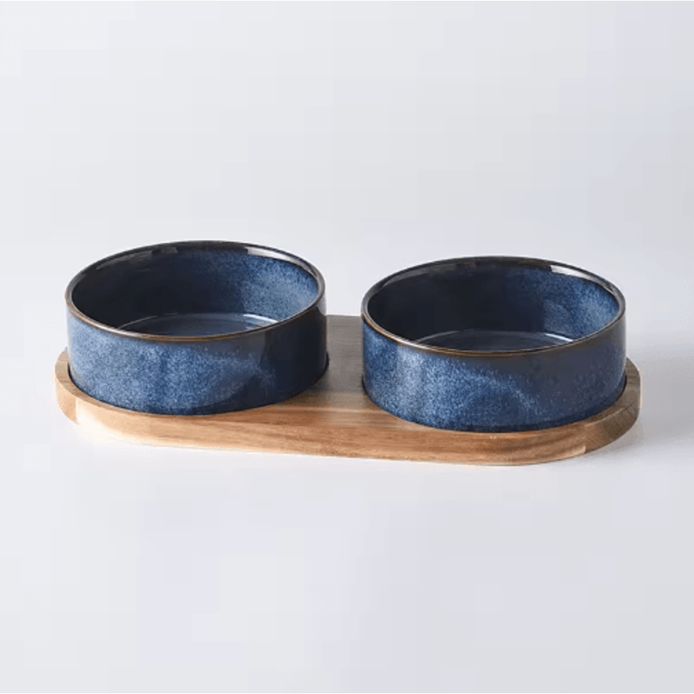 Elevated Ceramic Cat Bowl AntiSpill Food Water Feeder For Cats And Small Dogs 1