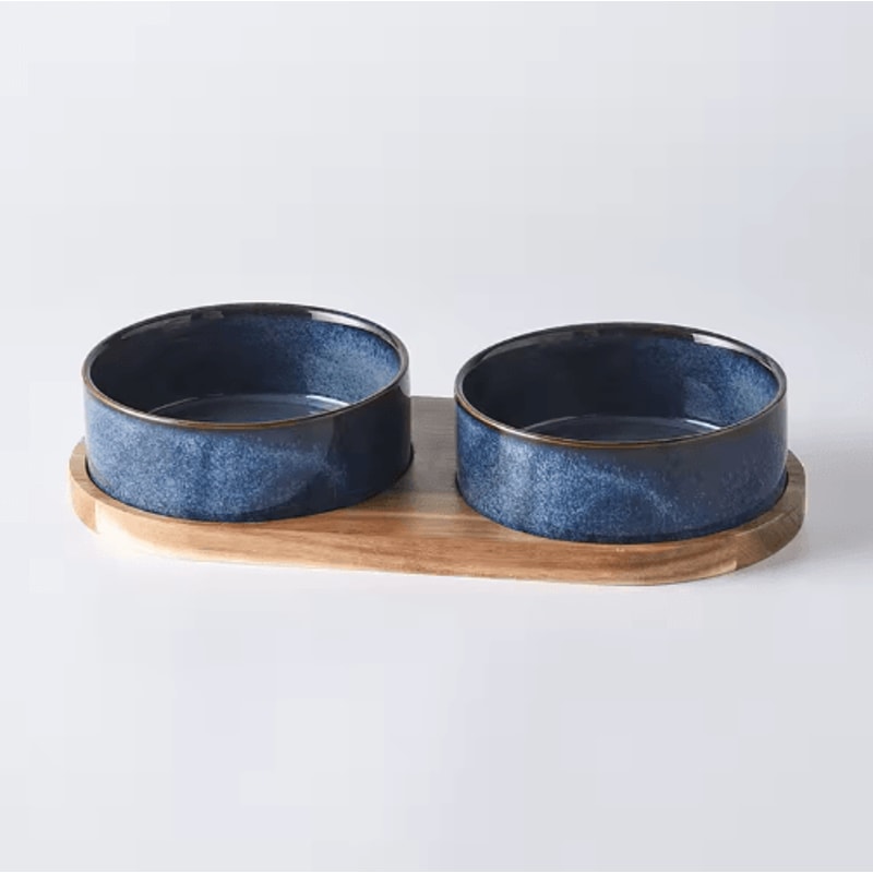Elevated Ceramic Cat Bowl AntiSpill Food Water Feeder For Cats And Small Dogs 1