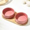 Elevated Ceramic Cat Bowl AntiSpill Food Water Feeder For Cats And Small Dogs 10