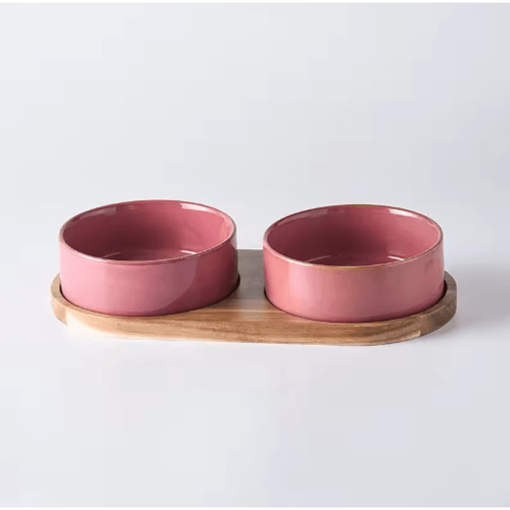 Elevated Ceramic Cat Bowl AntiSpill Food Water Feeder For Cats And Small Dogs 2
