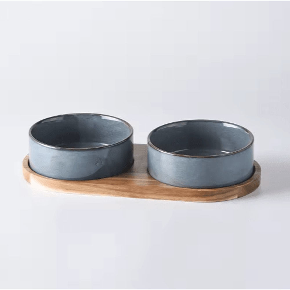 Elevated Ceramic Cat Bowl AntiSpill Food Water Feeder For Cats And Small Dogs 3