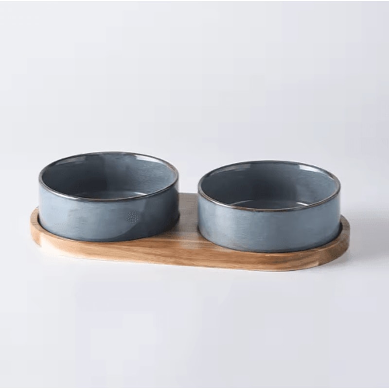Elevated Ceramic Cat Bowl AntiSpill Food Water Feeder For Cats And Small Dogs 3