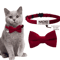 Personalized Cat Bow Tie Collar Adjustable Engraved ID Collar With Bell 3