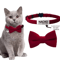 Personalized Cat Bow Tie Collar Adjustable Engraved ID Collar With Bell 3