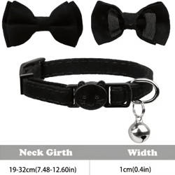 personalized cat bow tie collar – adjustable engraved id collar with bell