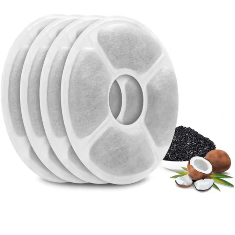 OYES Cat Fountain Replacement Filters MultiFiltration Activated Carbon Filter Pack 2