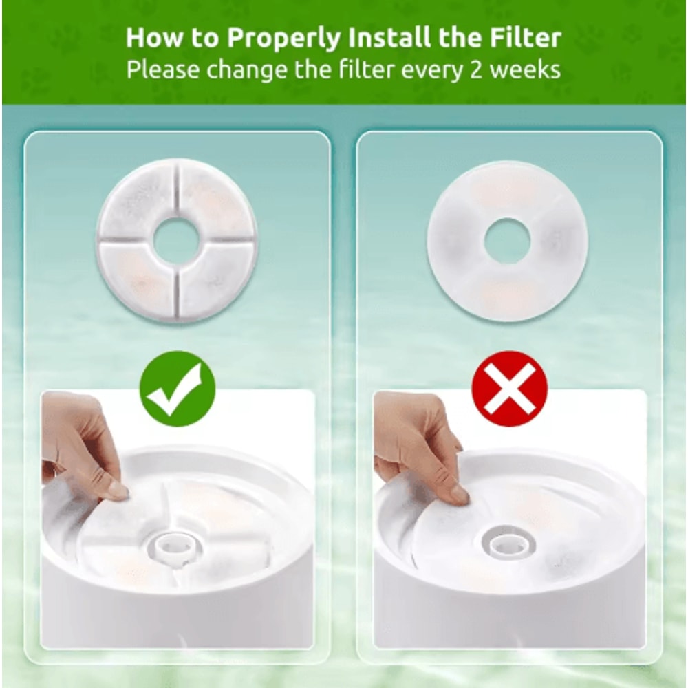 OYES Cat Fountain Replacement Filters MultiFiltration Activated Carbon Filter Pack 5