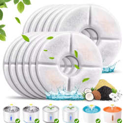 oyes cat fountain replacement filters – multi-filtration activated carbon filter pack