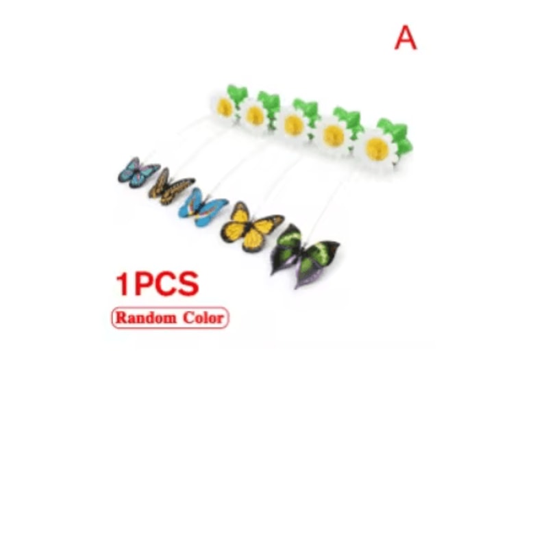 4Pack Automatic Butterfly Cat Toy Rotating Interactive Flying Teaser For Cats 2