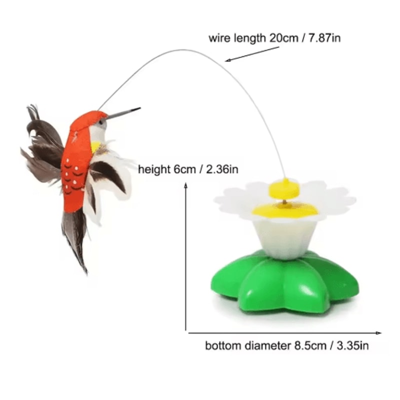 4Pack Automatic Butterfly Cat Toy Rotating Interactive Flying Teaser For Cats 3
