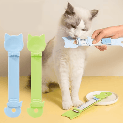 cat lick spoon feeder – long handle wet food & treat dispensing spoon