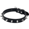 Leather Spiked Pet Collar Adjustable Studded Neck Strap For Dogs Cats 7