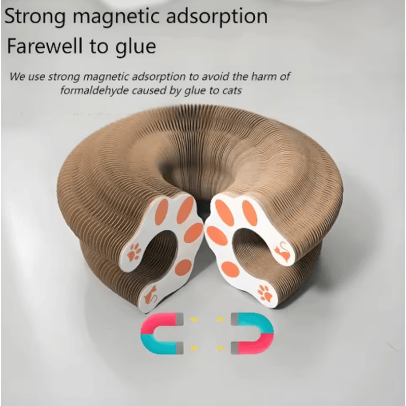 Interactive Accordion Cat Scratching Board With Ball ShapeShifting Cardboard Cat Toy 3