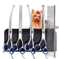 5-in-1 professional pet grooming scissors set – stainless steel dog & cat hair trimming kit