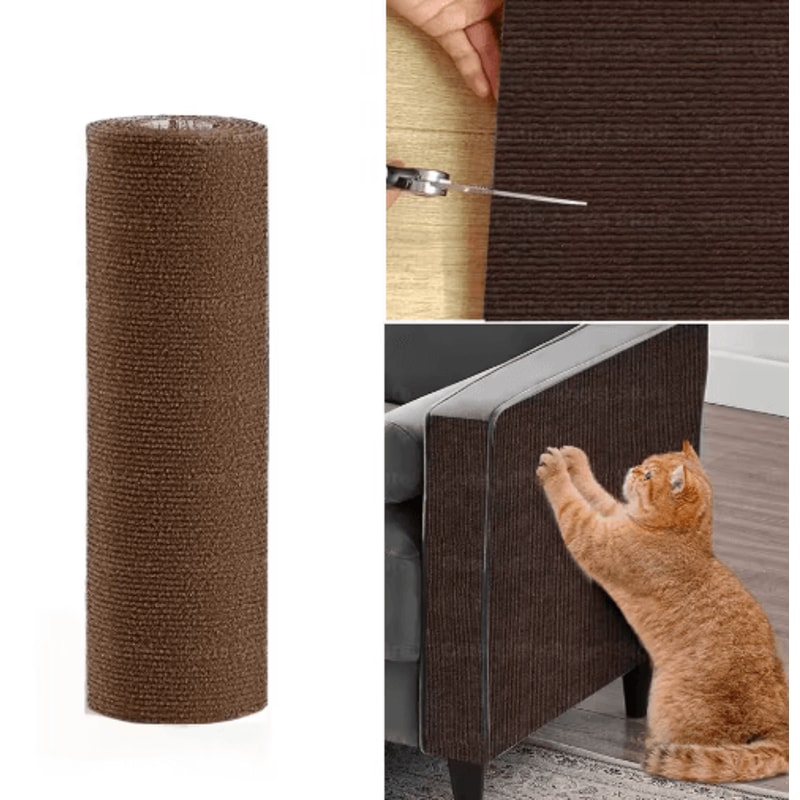 40by300cm SelfAdhesive Cat Scratch Mat Trimmable Sofa Furniture Protector 1