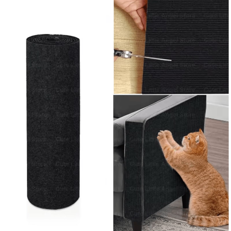 40by300cm SelfAdhesive Cat Scratch Mat Trimmable Sofa Furniture Protector 3