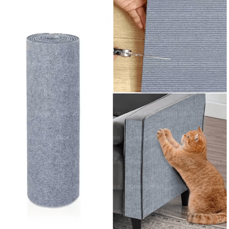 40by300cm SelfAdhesive Cat Scratch Mat Trimmable Sofa Furniture Protector 4