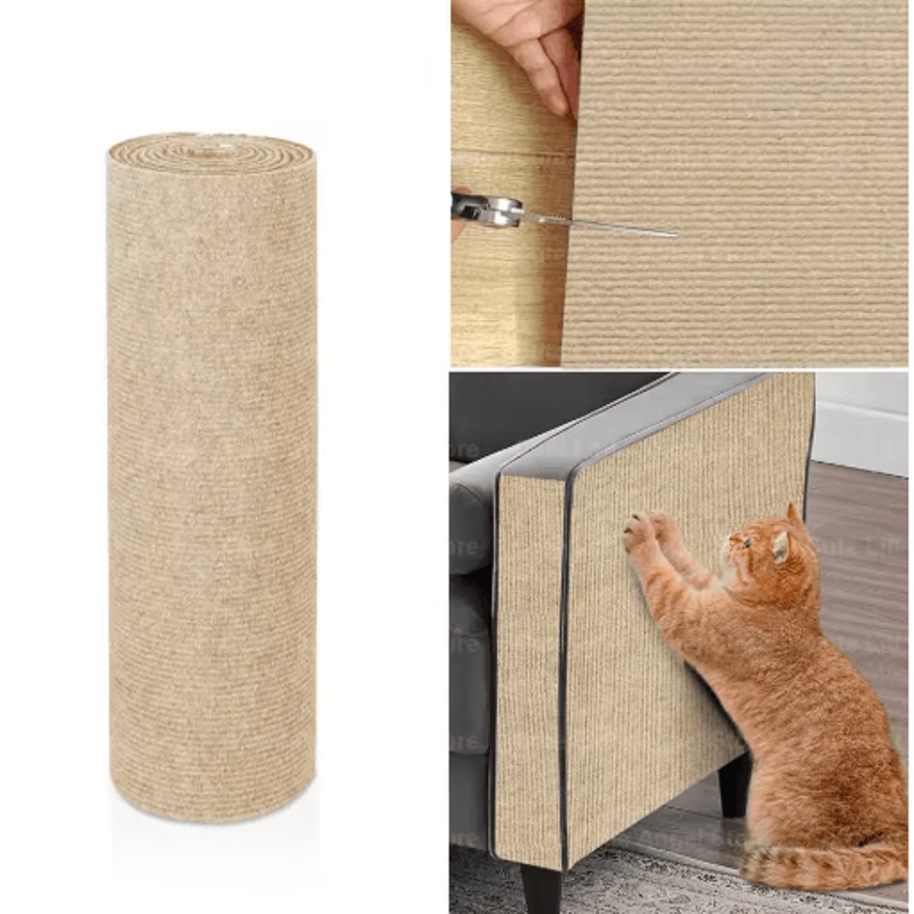 40by300cm SelfAdhesive Cat Scratch Mat Trimmable Sofa Furniture Protector 5