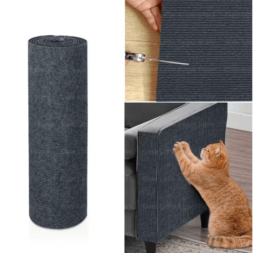 40by300cm SelfAdhesive Cat Scratch Mat Trimmable Sofa Furniture Protector 6