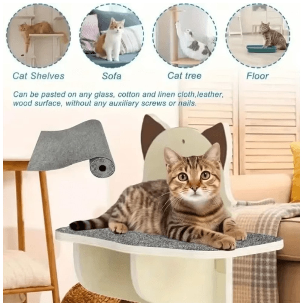 40by300cm SelfAdhesive Cat Scratch Mat Trimmable Sofa Furniture Protector 9