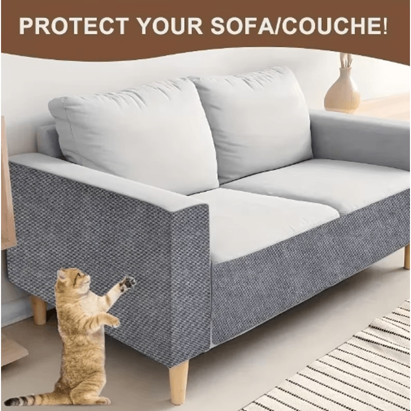 40by300cm SelfAdhesive Cat Scratch Mat Trimmable Sofa Furniture Protector 12
