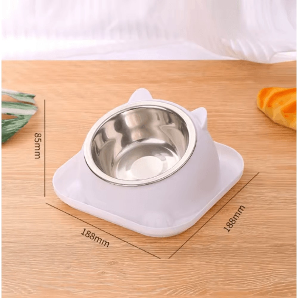 Stainless Steel AntiSpill Cat Bowl NonSlip Pet Food Water Feeder 3