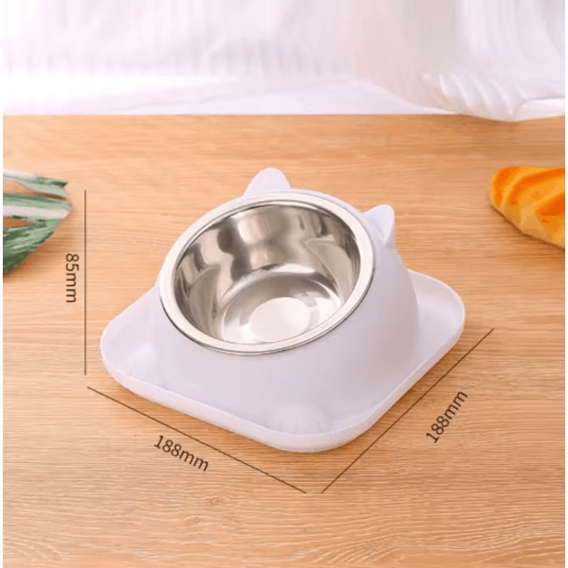 Stainless Steel AntiSpill Cat Bowl NonSlip Pet Food Water Feeder 3