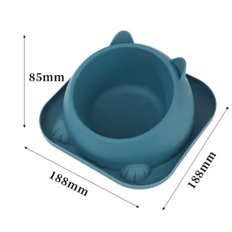 Stainless Steel AntiSpill Cat Bowl NonSlip Pet Food Water Feeder 5